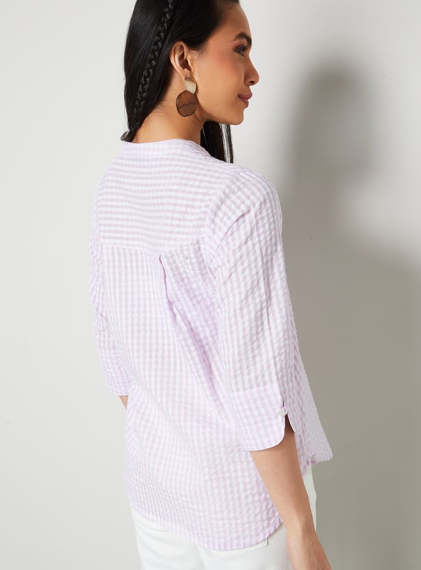 COLOUR ME Seersucker Top