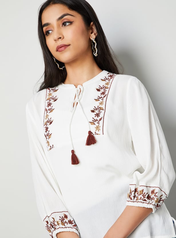 COLOUR ME Embroidered Top