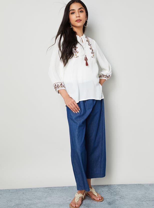 COLOUR ME Embroidered Top