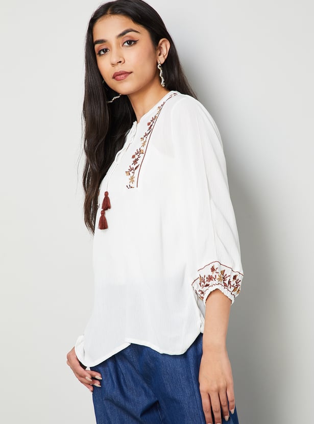 COLOUR ME Embroidered Top