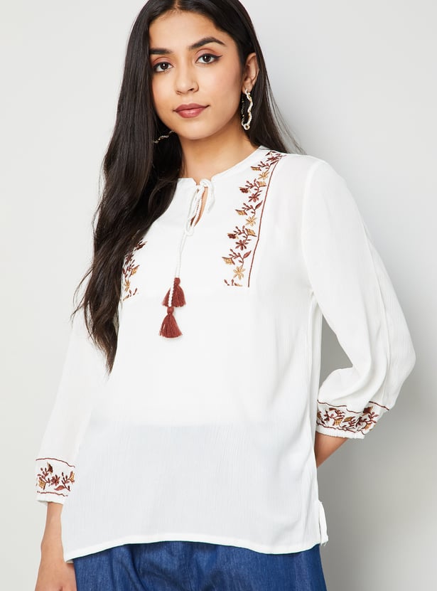 COLOUR ME Embroidered Top