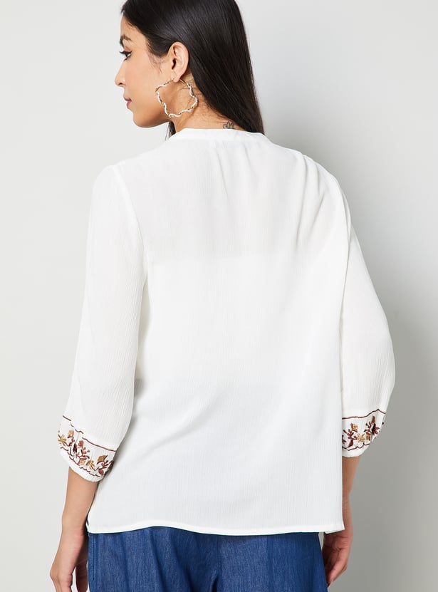COLOUR ME Embroidered Top