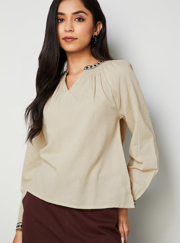 COLOUR ME Embroidered Top