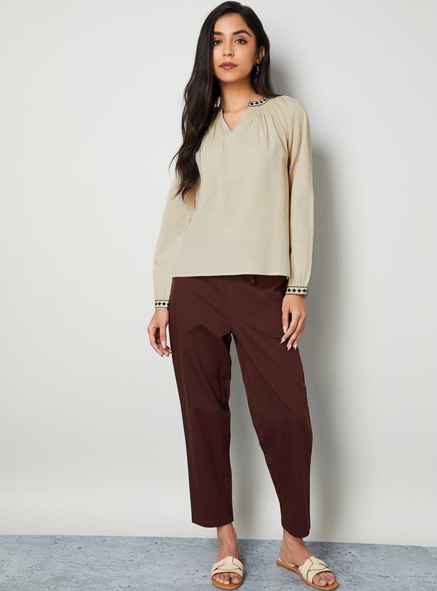 COLOUR ME Embroidered Top