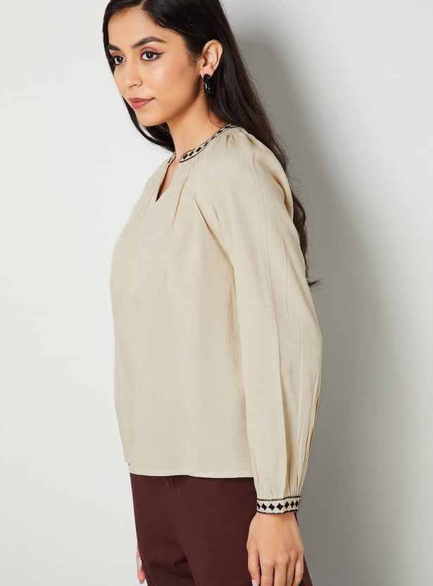 COLOUR ME Embroidered Top