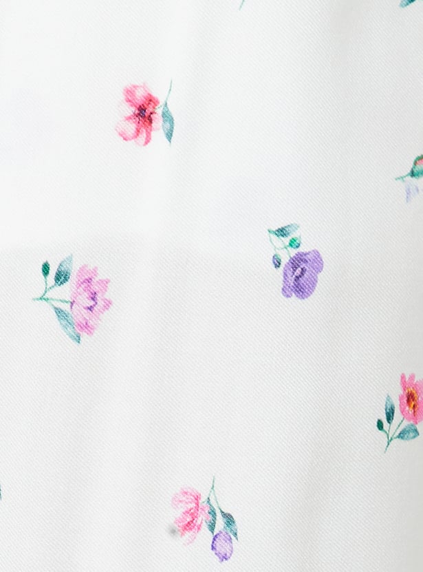 COLOUR ME Floral Print Straight Pants