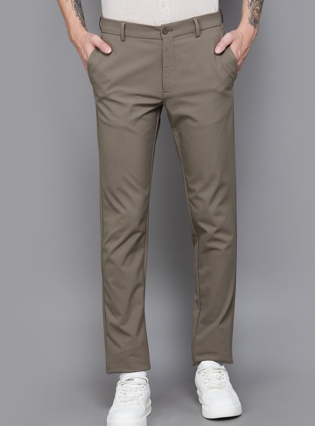 BLACKBERRYS CASUAL Solid Super Slim Trousers