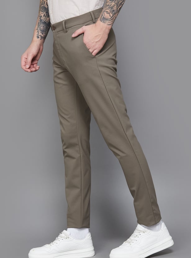 BLACKBERRYS CASUAL Solid Super Slim Trousers