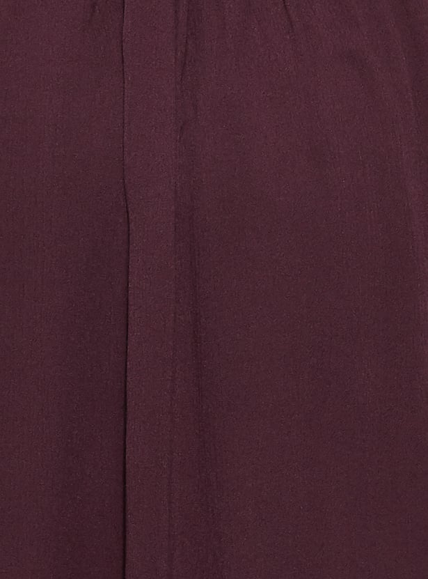 GINGER Solid Spaghetti Midi Dress