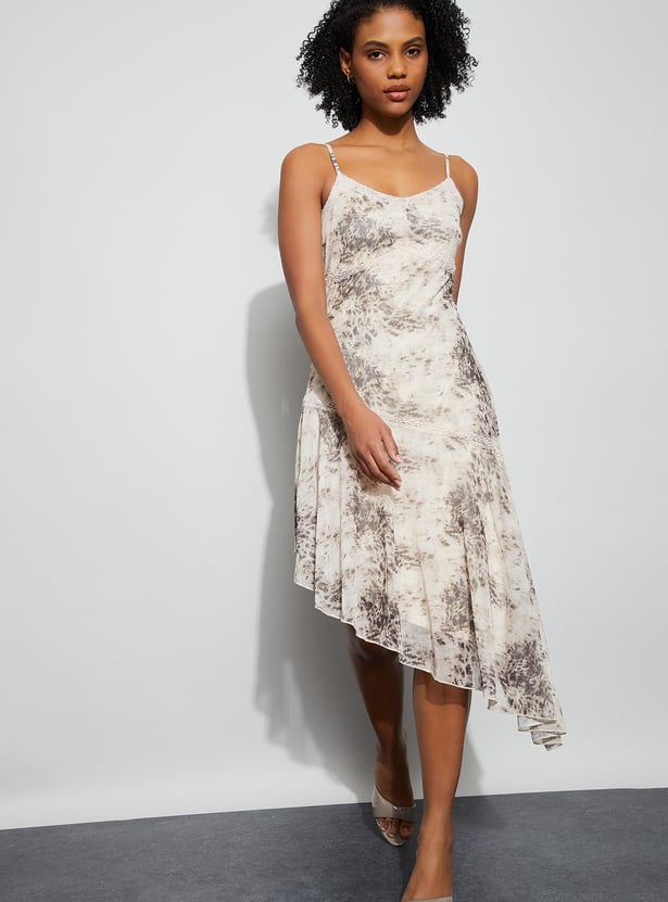 Buy GINGER Printed Asymmetric Hem Dress from Ginger at just INR 1499.0