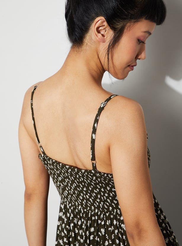GINGER Printed Tiered Dress