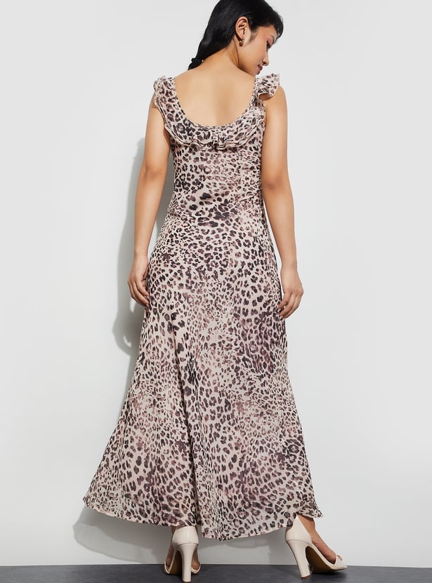 GINGER Animal Print Maxi Dress