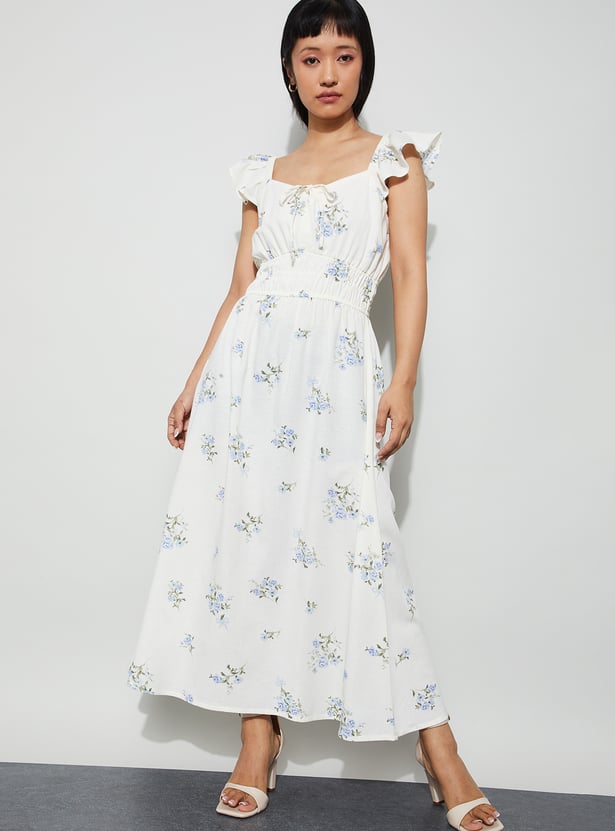 GINGER Floral Print Maxi Dress