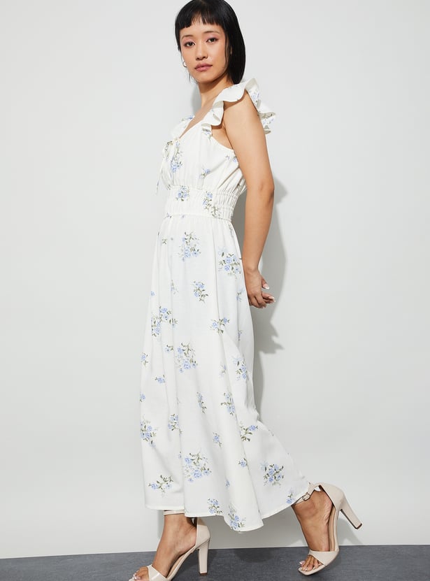 GINGER Floral Print Maxi Dress