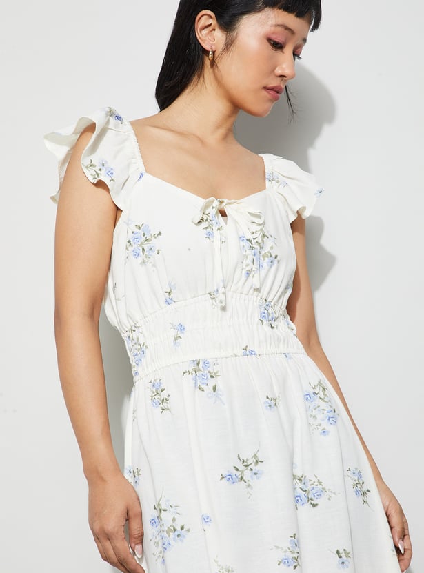 GINGER Floral Print Maxi Dress