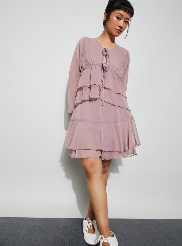 GINGER Solid Layered Skirt