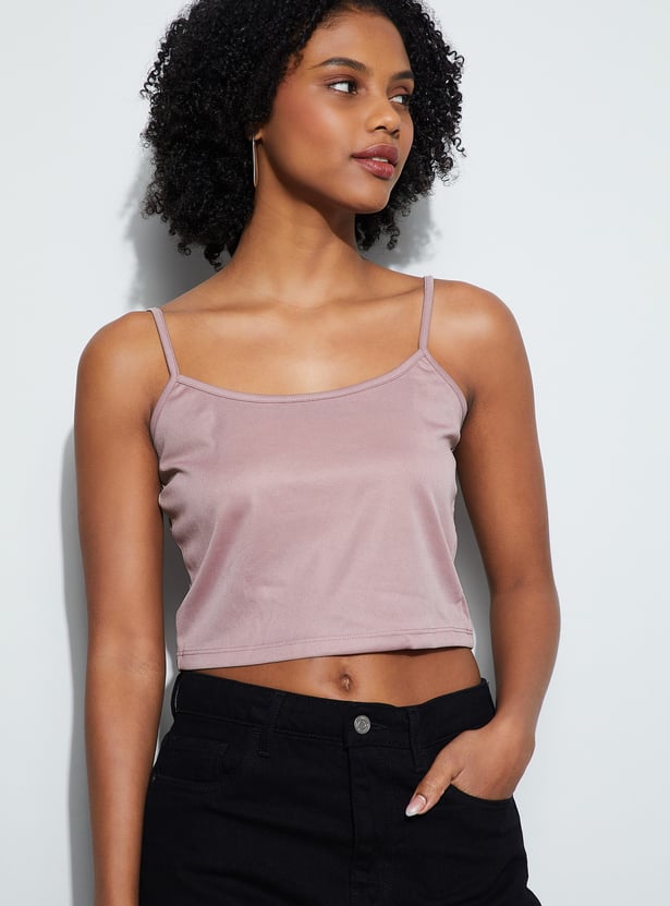 Buy GINGER Solid Peplum Top with Camisole from Ginger at just INR