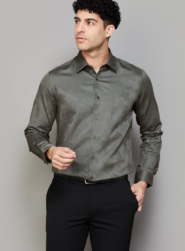 ARROW Textured Slim Fit Formal Shirt