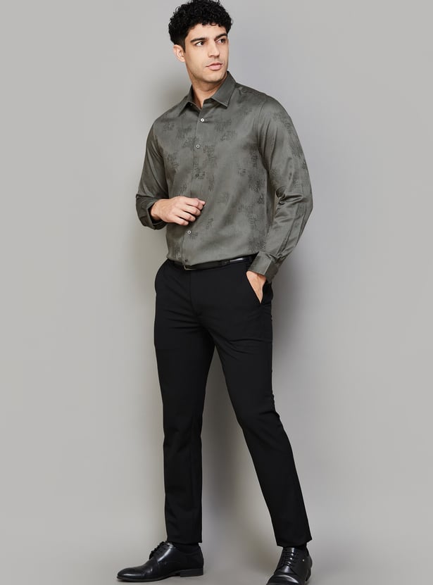 ARROW Textured Slim Fit Formal Shirt