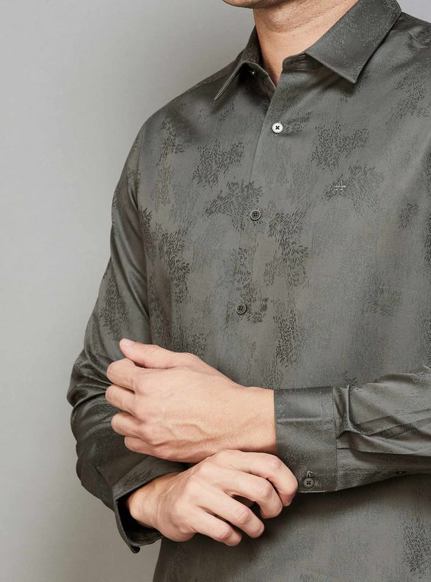 ARROW Textured Slim Fit Formal Shirt