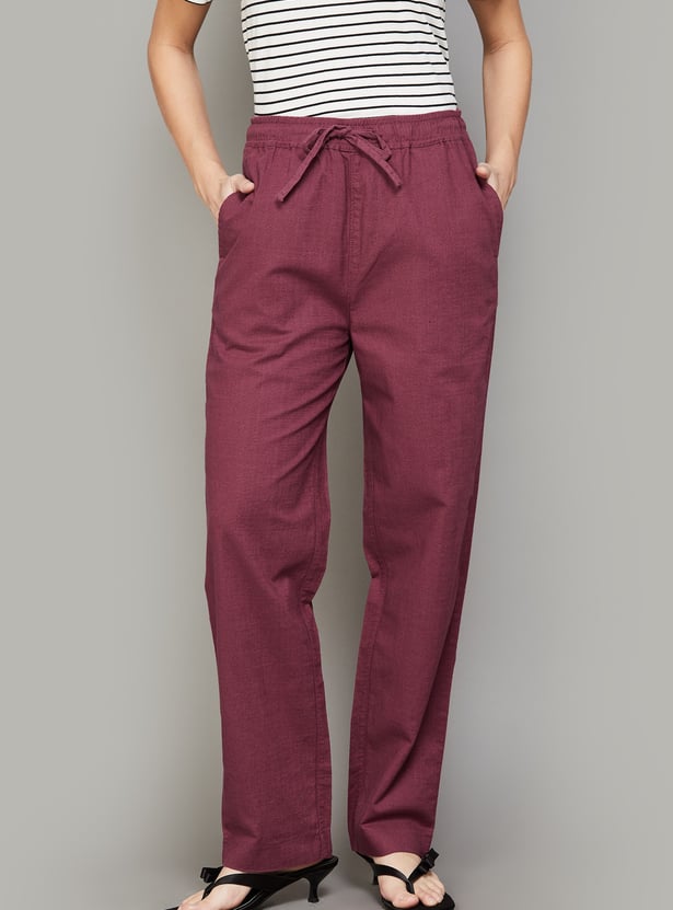 XPOSE Drawstring Flat Front Trousers