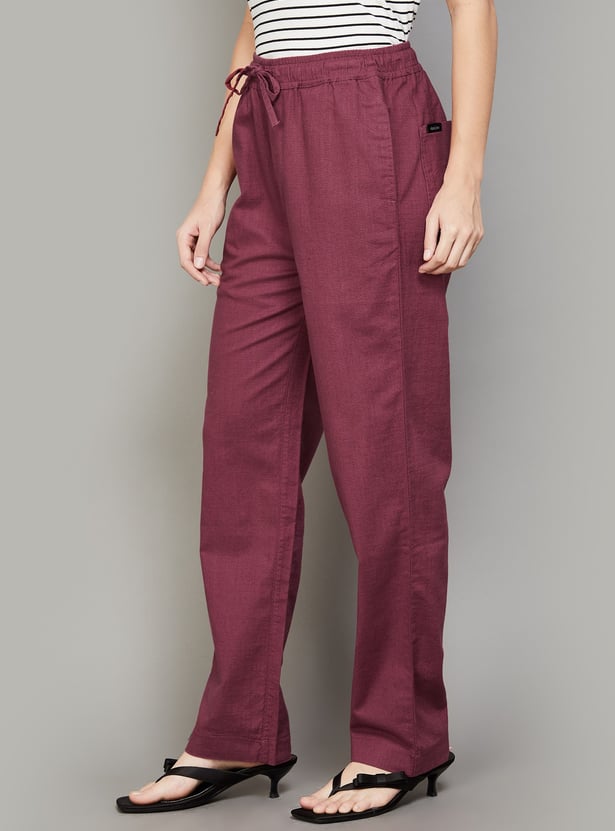 XPOSE Drawstring Flat Front Trousers