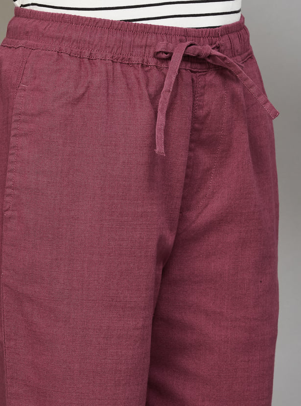 XPOSE Drawstring Flat Front Trousers