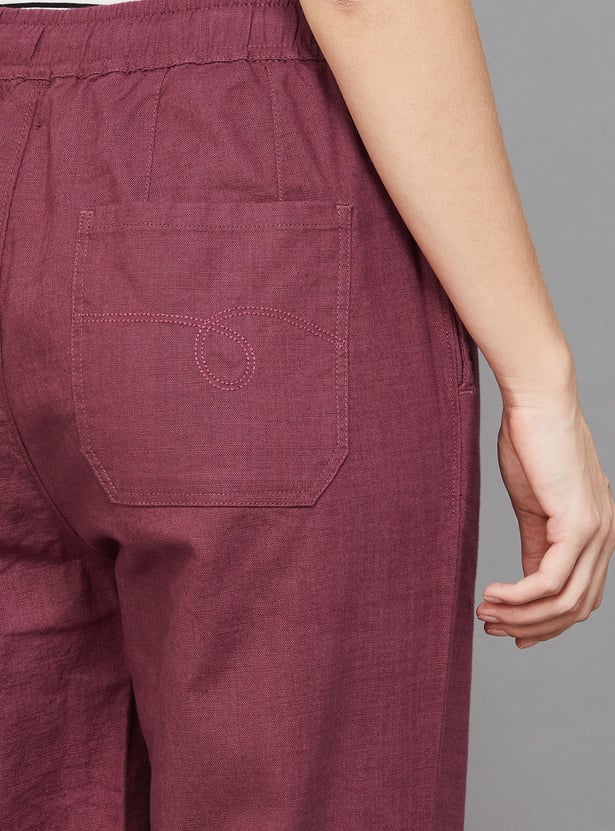 XPOSE Drawstring Flat Front Trousers