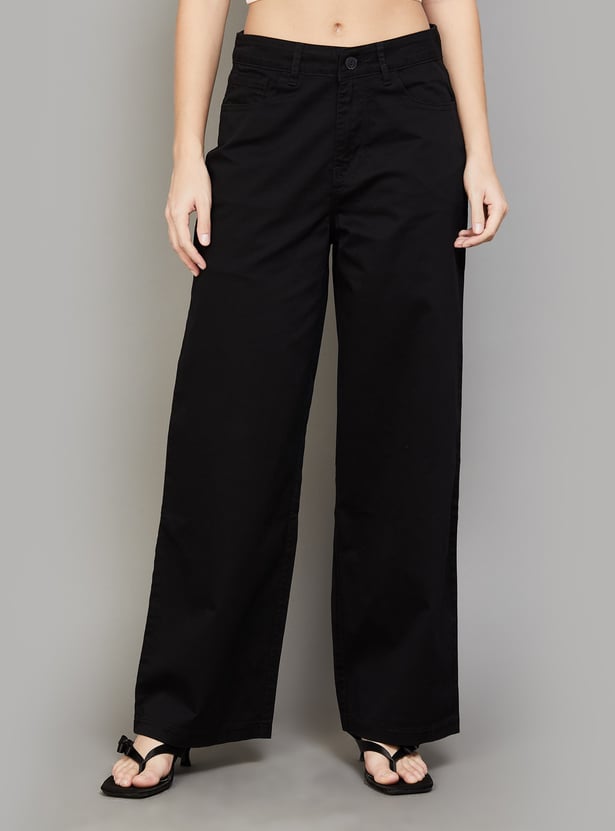 XPOSE High Rise Wide Bottom Trousers