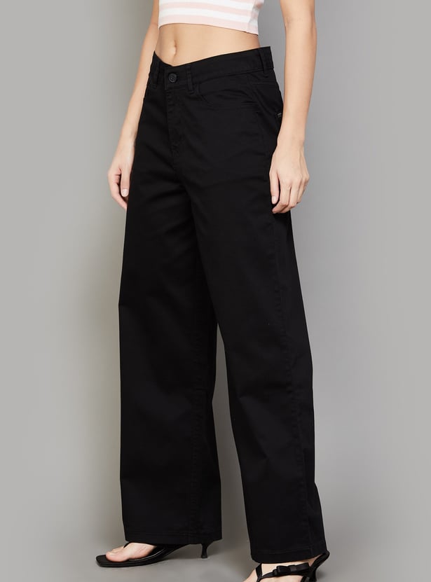 XPOSE High Rise Wide Bottom Trousers