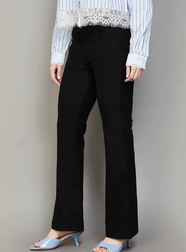 XPOSE Solid Flared Jeggings