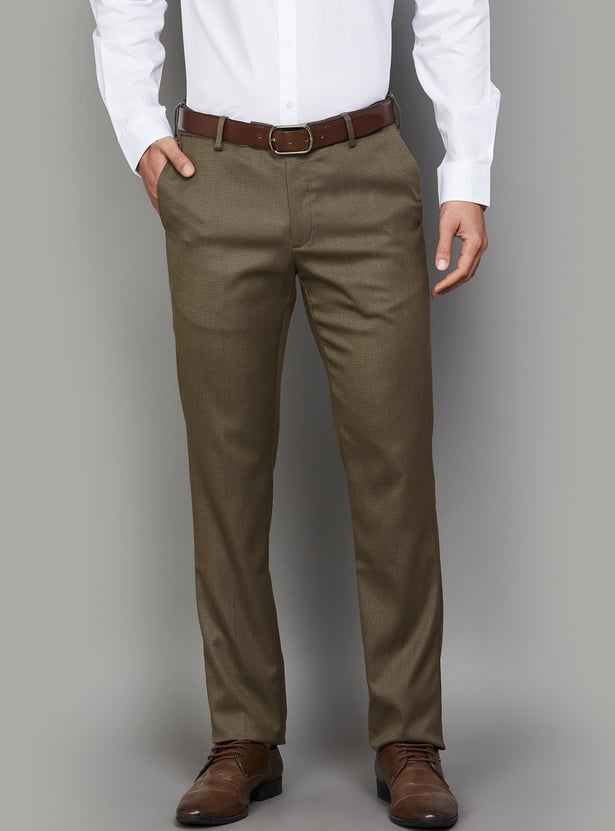 ARROW Textured Regular Formal Trousers
