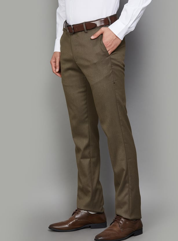 ARROW Textured Regular Formal Trousers