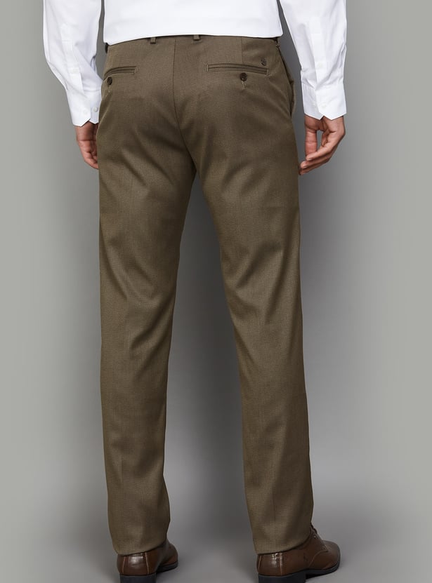 ARROW Textured Regular Formal Trousers