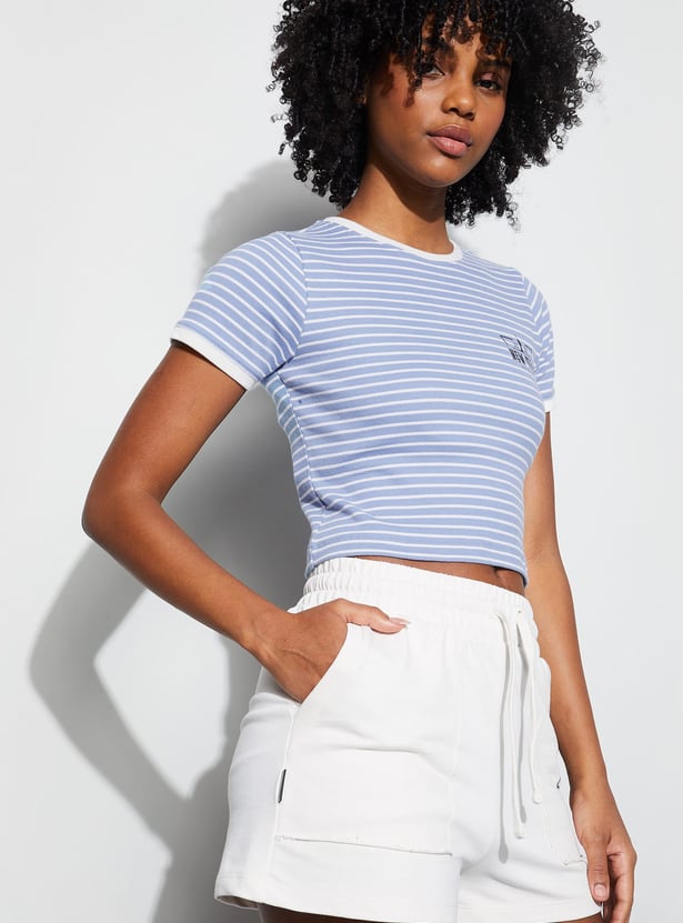 KAPPA Striped Crop T-shirt