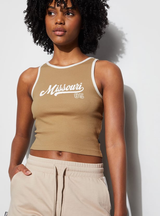 KAPPA Printed Crop Tank Top