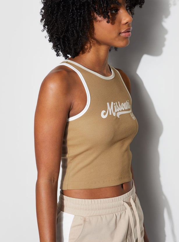 KAPPA Printed Crop Tank Top