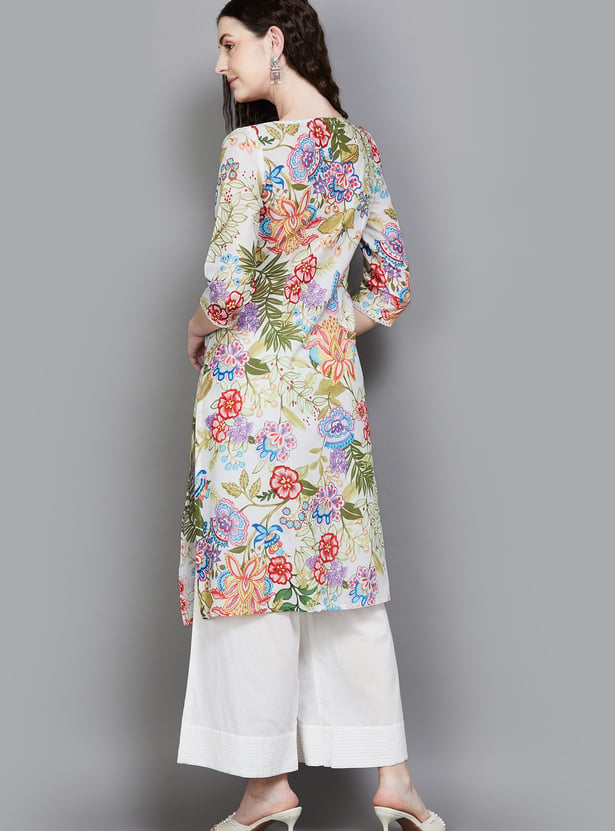 W Floral Print Straight Kurta