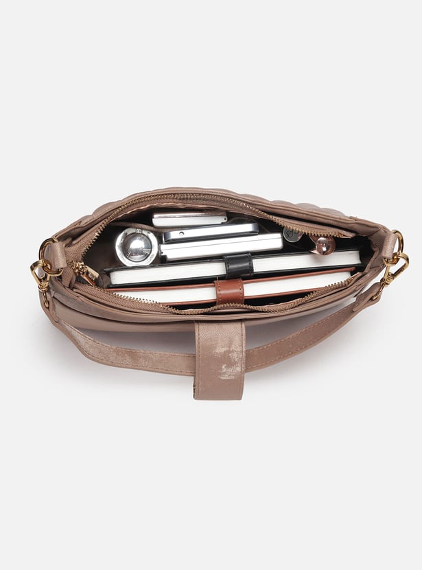 ALLEN SOLLY Quilted Shoulder Bag