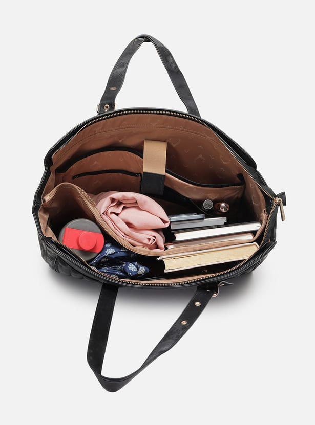 ALLEN SOLLY Quilted Laptop Bag