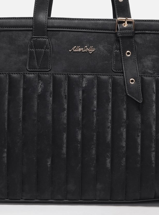 ALLEN SOLLY Quilted Laptop Bag