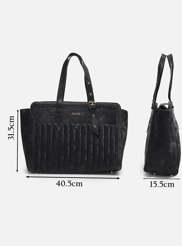 ALLEN SOLLY Quilted Laptop Bag