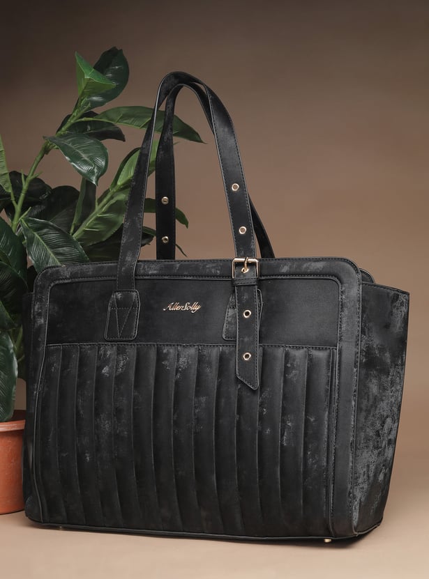 ALLEN SOLLY Quilted Laptop Bag