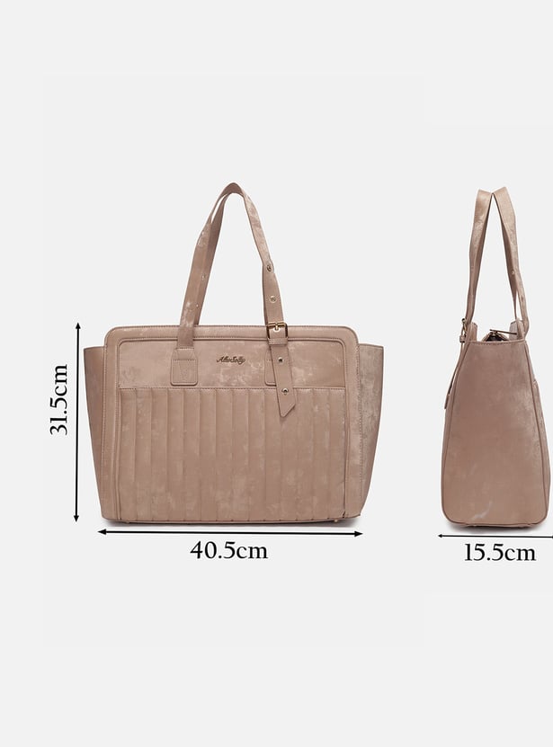 ALLEN SOLLY Quilted Laptop Bag