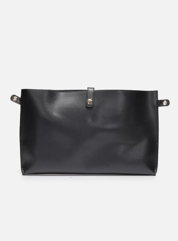 ALLEN SOLLY Textured Laptop Bag