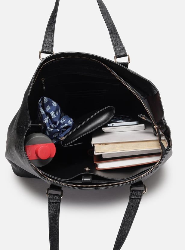 ALLEN SOLLY Textured Laptop Bag
