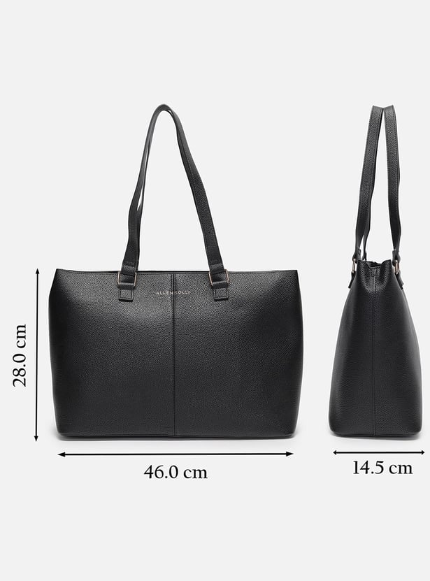 ALLEN SOLLY Textured Laptop Bag