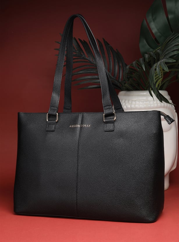 ALLEN SOLLY Textured Laptop Bag