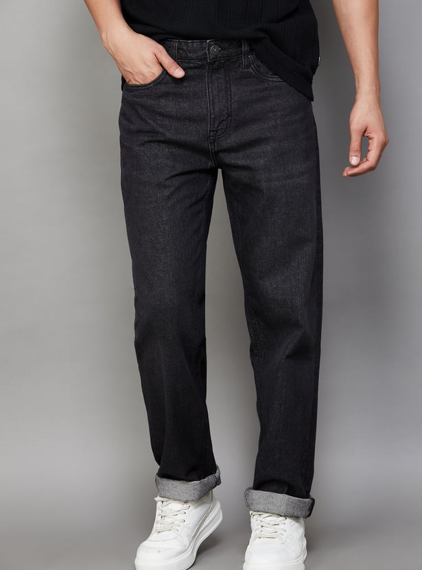 CELIO Washed Mid-Rise Jeans