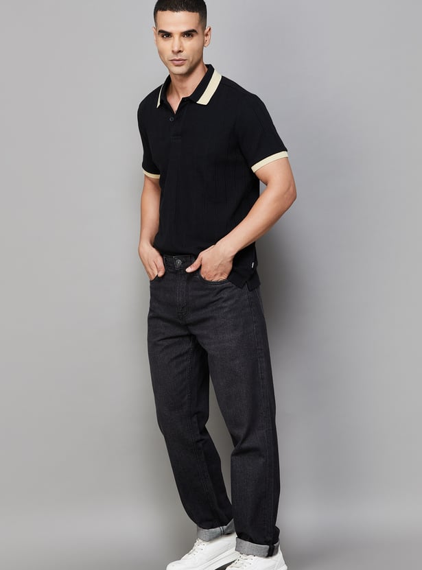 CELIO Washed Mid-Rise Jeans